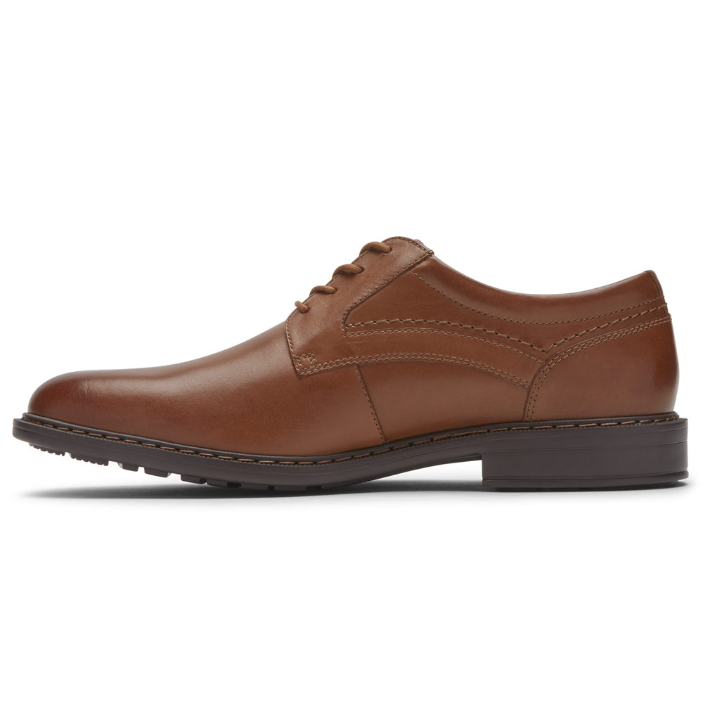 Rockport Mens Tanner Plain Toe - Oxfords Brown - AFT405317